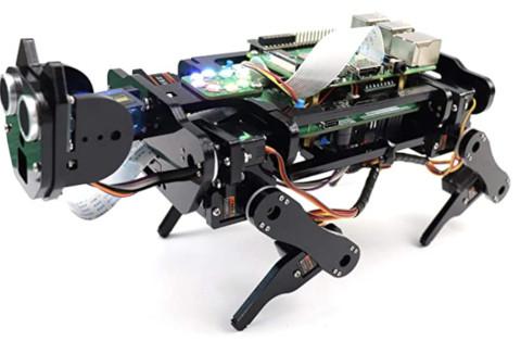 Freenove Robot Dog Kit for Raspberry Pi 4 B 3 B+ B A+, Walking, Self Balancing, Ball Tracing, Face Recognition, Ultrasonic Ranging, Camera Servo (Raspberry Pi NOT Contained) 